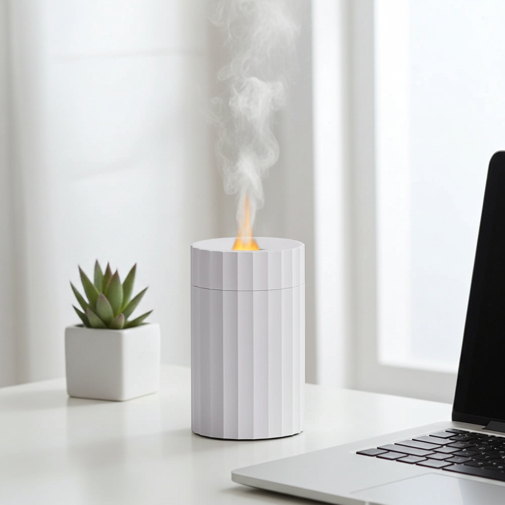 Dyfuzor Aromatyczny z Efektem Płomienia - Nawilżacz Powietrza AuraFlow